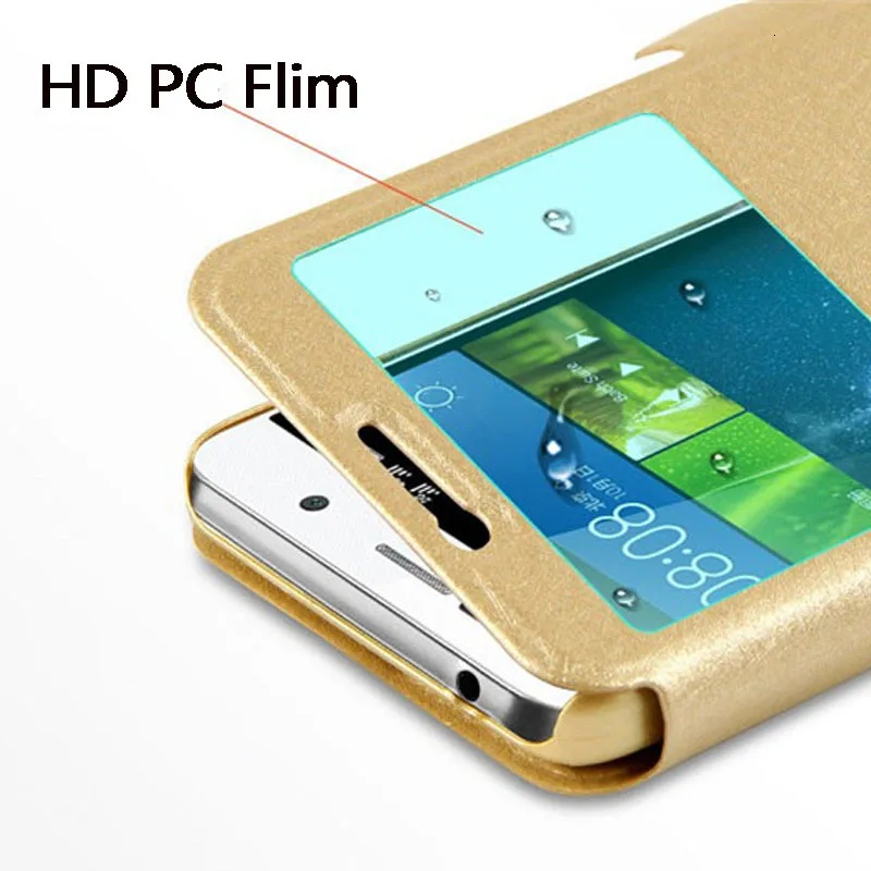 Для Huawei Honor 4C Pro Чехол TIT AL00 вид раскладной чехол с окошком для Y6 крышка L01 U02 книжка