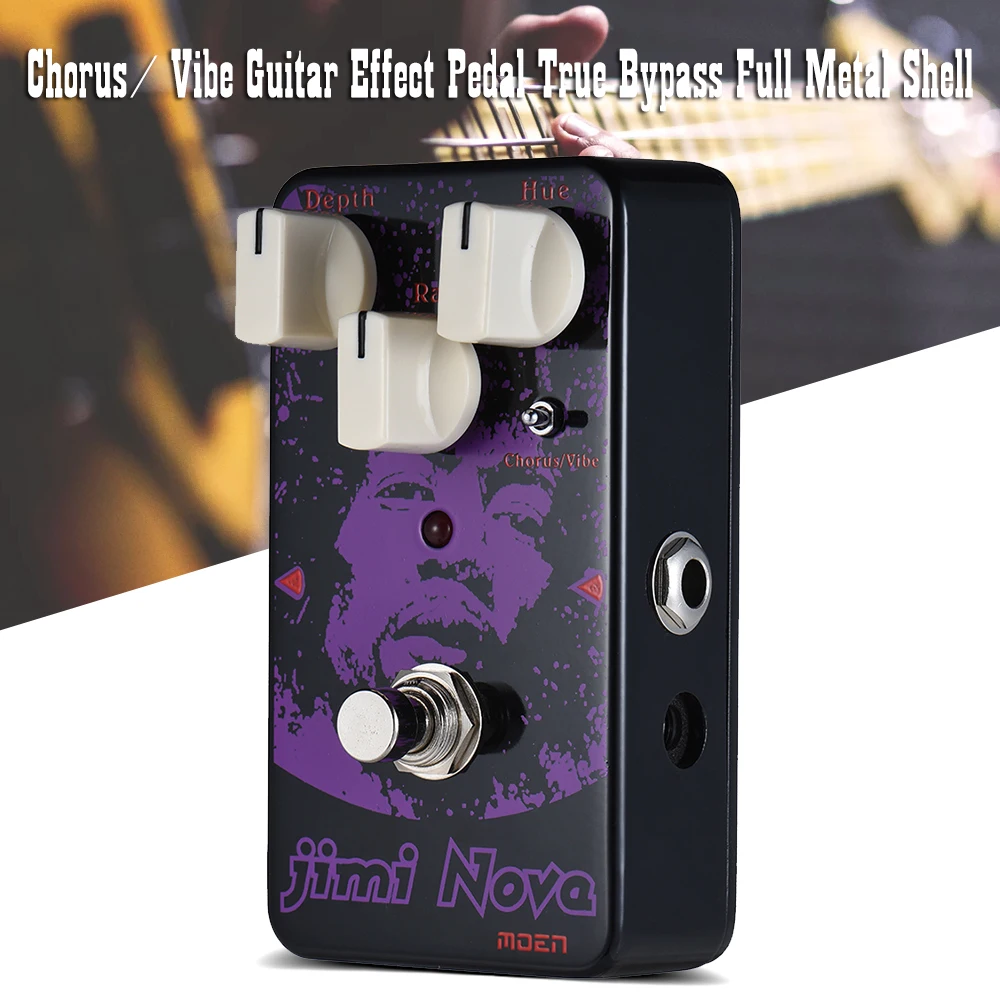 

MOEN AM-VB Guitar Effect Pedal Jimi Nova Chorus/ Vibration Guitar Pedal True Bypass Full Metal Shell for guitar accessories