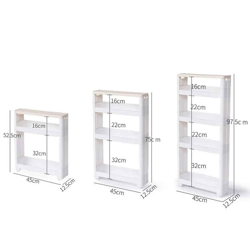 2/3/ Layers Narrow Storage Box Large Capacity Multifunctional Foor-standing Shelf For Kitchen Bathroom Living Room Rack | Дом и сад