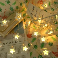 102030 led wood star string lights love heart wedding led fairy garland holiday christmas new year party home decor navidad