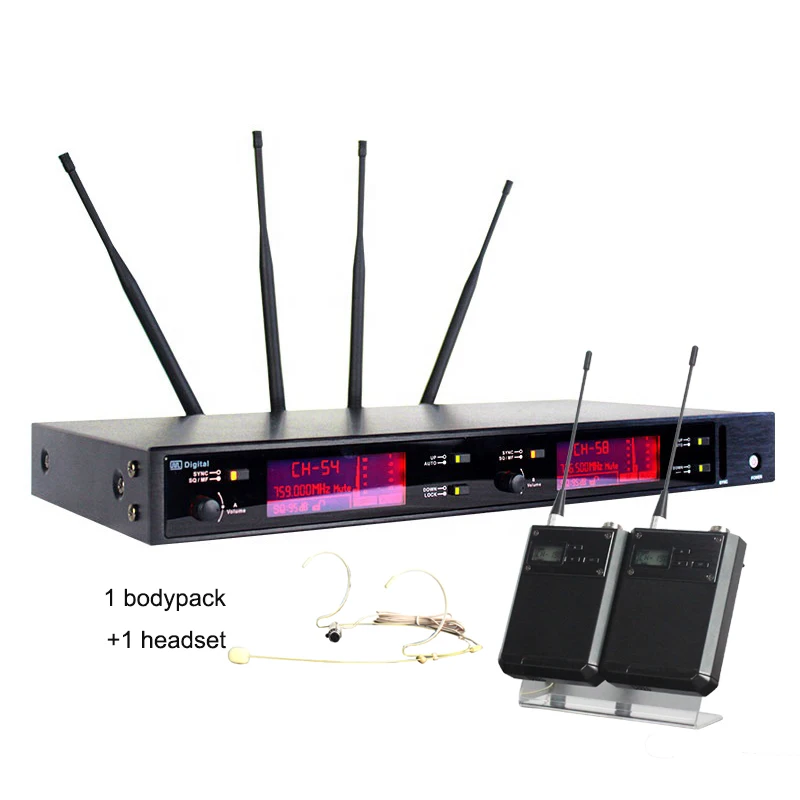 Sinbosen UHF двойная Беспроводная микрофонная система для выступлений цифровой УВЧ