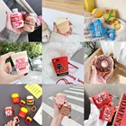 Чехол для AirPods 2 1, 3D мультяшный силиконовый чехол с рисунком еды, напитка, мороженого, чехол для телефона, чехол с зарядным устройством для Air Pods