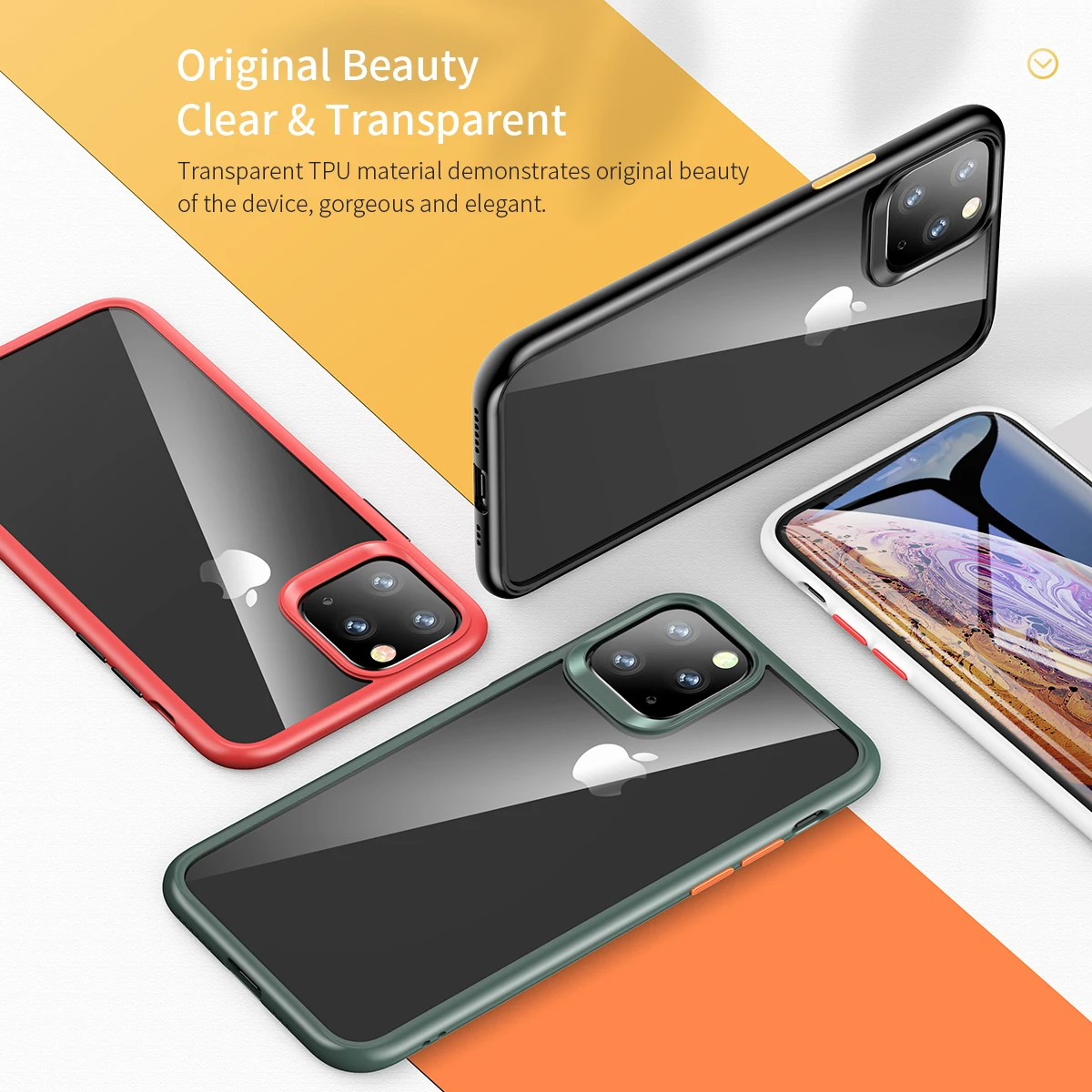 ROCK для iphone 11 iphone 11 pro max чехол с кристаллами, прозрачная, для телефона защита soфт+ Твердый Чехол-гибрид для iphone 11 pro крышка