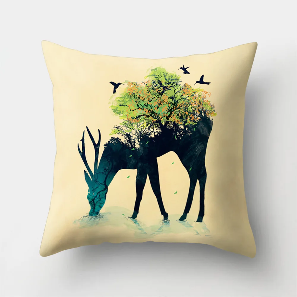 

Cartoon Printed cushion cover 45*45 sofa cushions office car Pillow cases Polyester pillowcase home decor pillow covers kd-0109