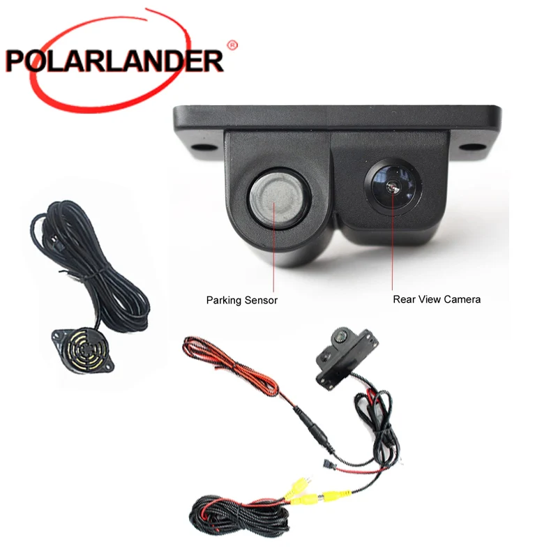 

2 in 1 LCD Car SUV Reverse Parking Radar & night vision Rear View Backup Camera Kit Auto Rear View Camera 120 degree