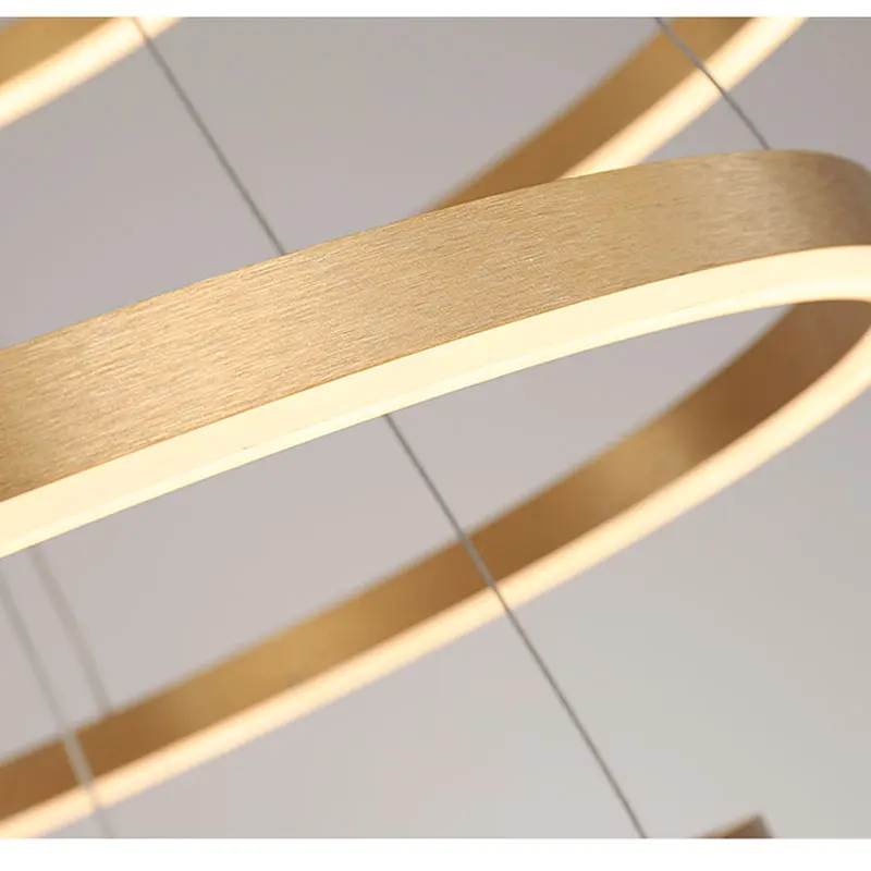 

New Arrivals LED Chandeliers For Living Room Dining Room Parlor Hanging Lamp Circle Rings Ceiling Chandelier Light Home Lighting