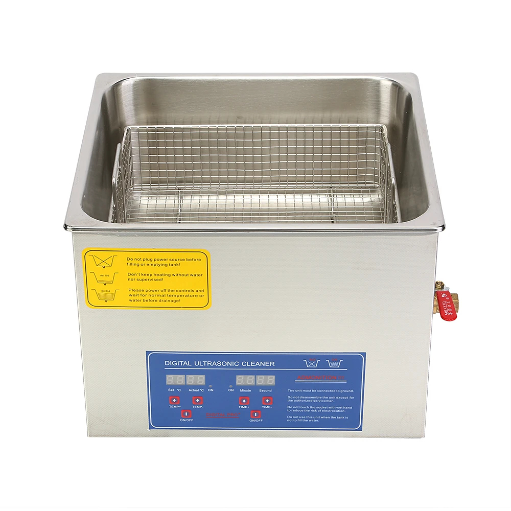 

Powerful Stainless Steel 760W Digital Heater Timer 15 L Ultrasonic Cleaner