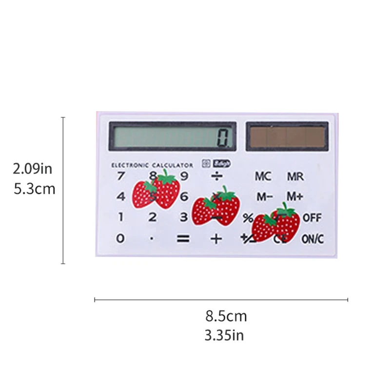 

Fashion Portable Cartoon Fruits Animal Mini Card Calculator Stationery Supplies