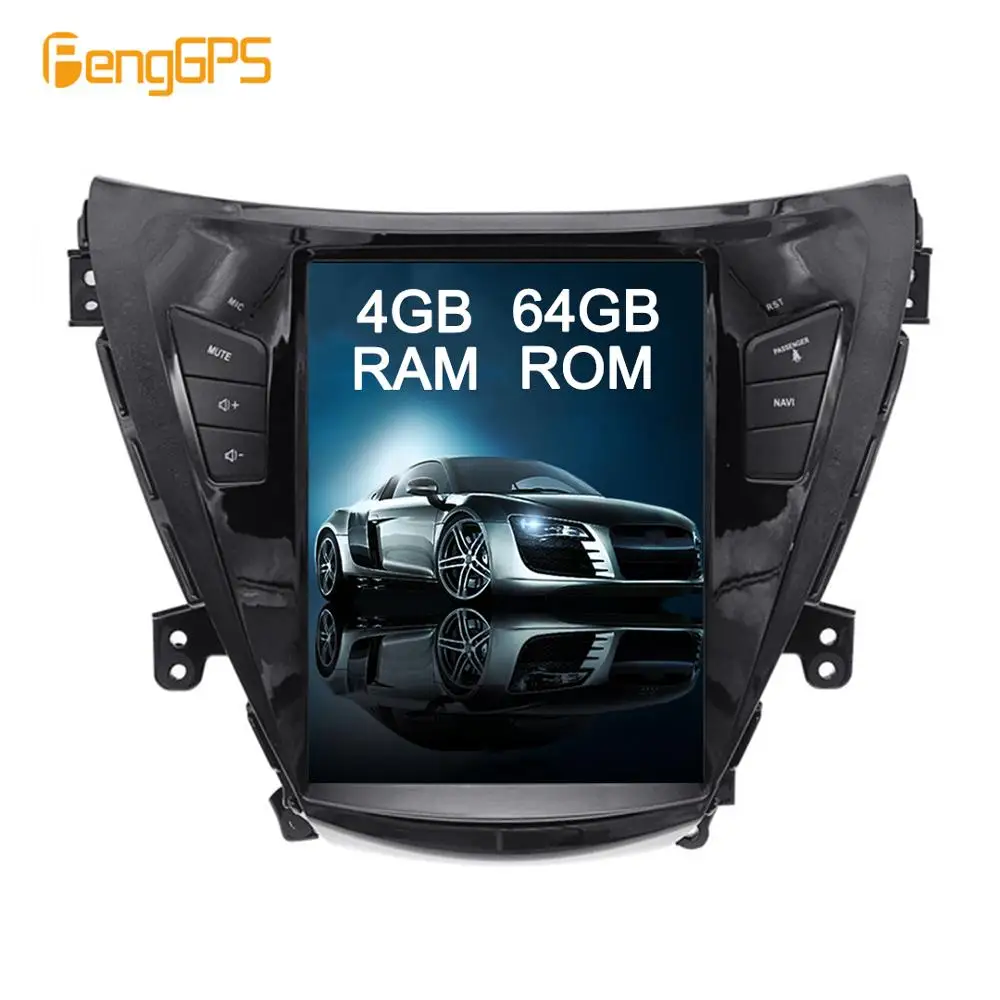 Вертикальный экран 10 4 дюйма Гб + 64 ГБ Android 9 0 Tesla для Hyundai Elantra 2012 2016 аудиоплеер 1920*1080