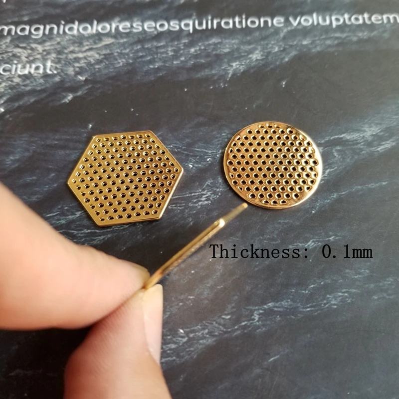 Diy серьги аксессуары европейские и американские медные круглые шестигранные с