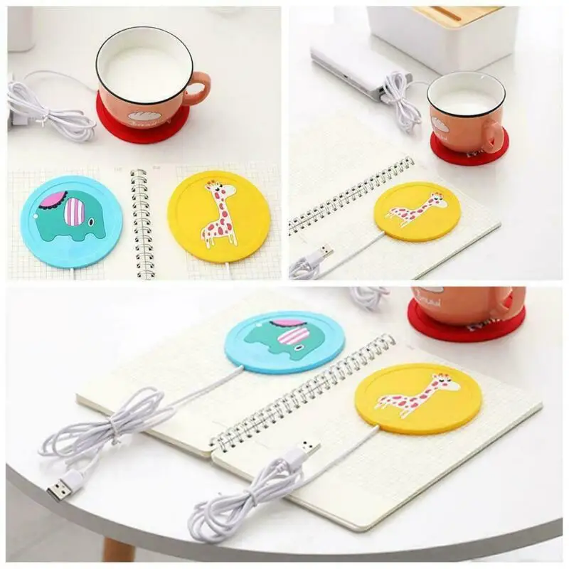 Силиконовый милый мультяшный подогреватель для молока чая кофе кружки горячих