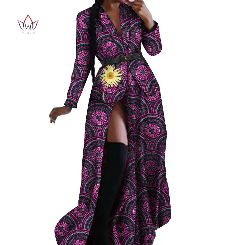 African Print Tops And Long Skirt For Women 2 Pieces Set African Skirt Suits Full Sleeve Bazin Riche Plus Size Skirt Set WY6401