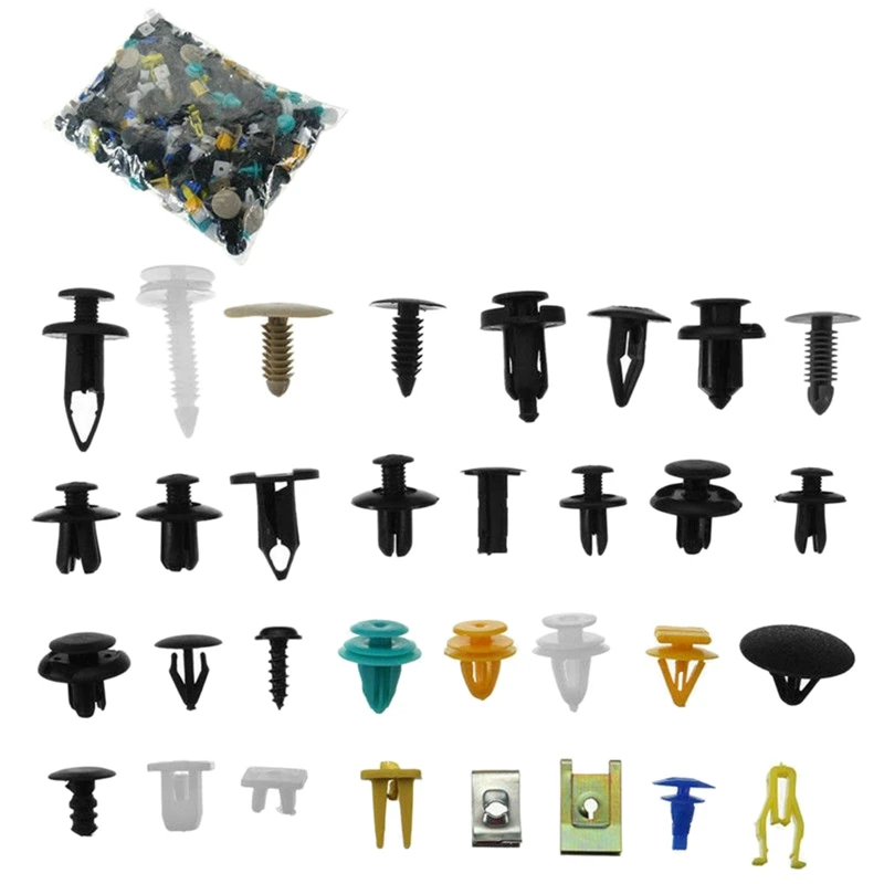 

500Pcs Auto Parts Toolkit Auto Car Screwdriver Tool Body Plastic Push Pin Rivet Fasteners Trim Panel Moulding Clip