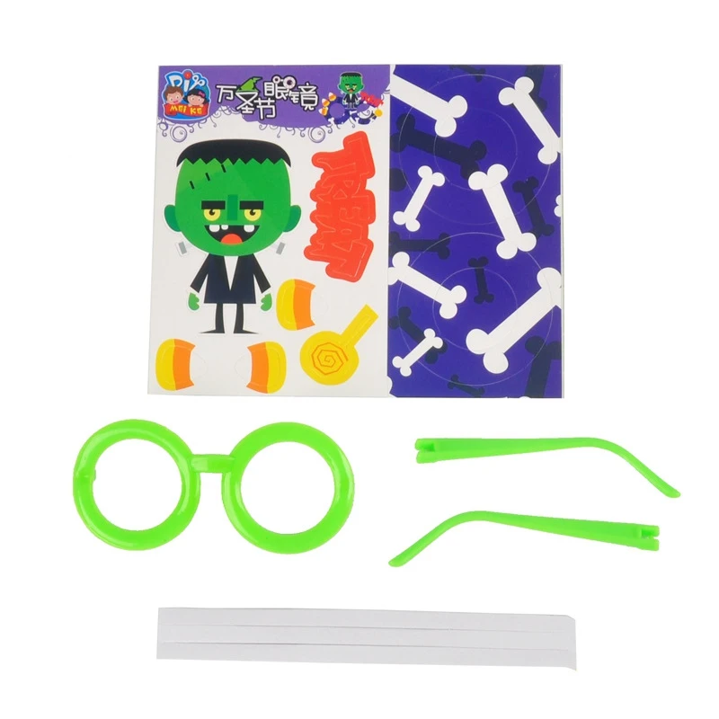 Детский сад много художественных ремесел diy игрушки Хэллоуин костюм очки ремесла