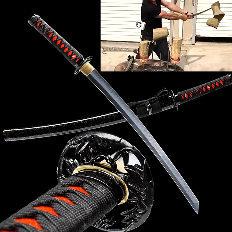 Battle Ready японские мечи вакидзаси Dao самурайский меч катана Full Tang T10Steel Clay закаленный