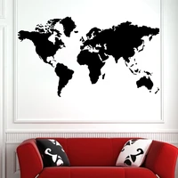 hot sale large world map global atlas vinyl art wallpaper tattoos sided visual pattern home decor 364 001