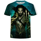 Футболка мужская оверсайз с принтом персонажа из фильма, дышащая уличная футболка с 3d-цифровым принтом в стиле Харадзюку, с круглым вырезом, лето