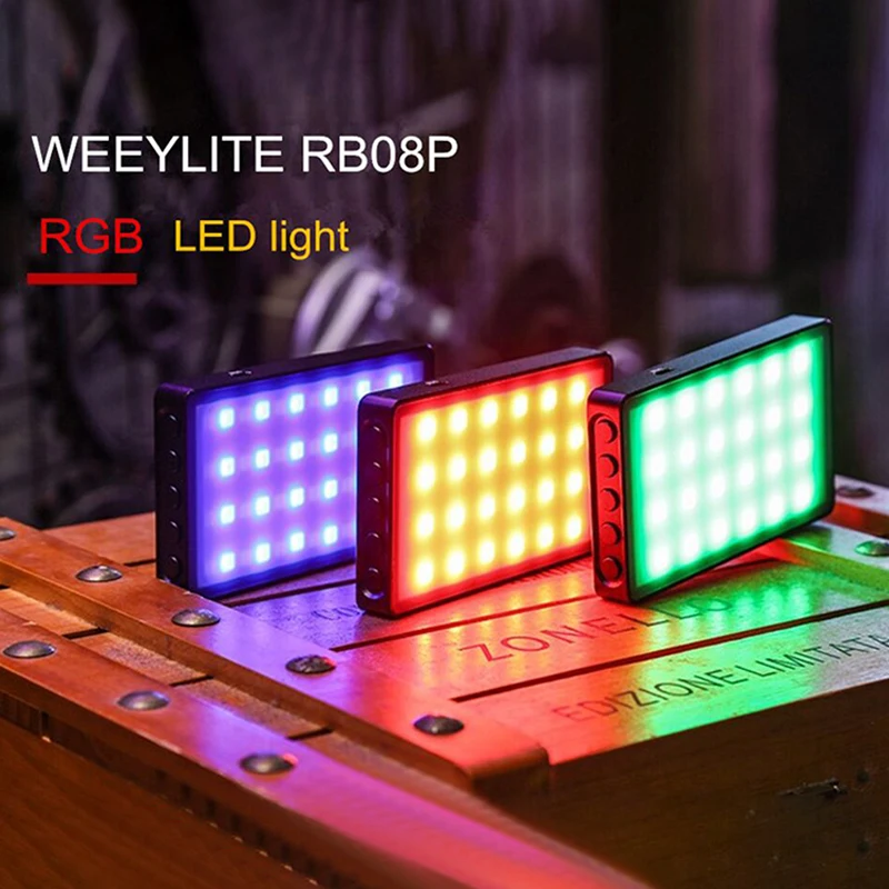 

VILTROX Weeylife RB08P RGB 2500K-8500K Mini Video LED Light Portable Fill Light Built-in Battery for Photo Camera Studio