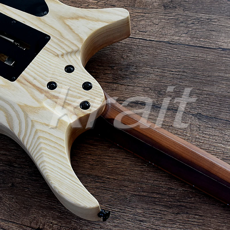 Krait fanned fret безголовая гитара тремоло 6 струнная электрогитара strandberg Пламя клен ясень дерево 5 шт. шеи