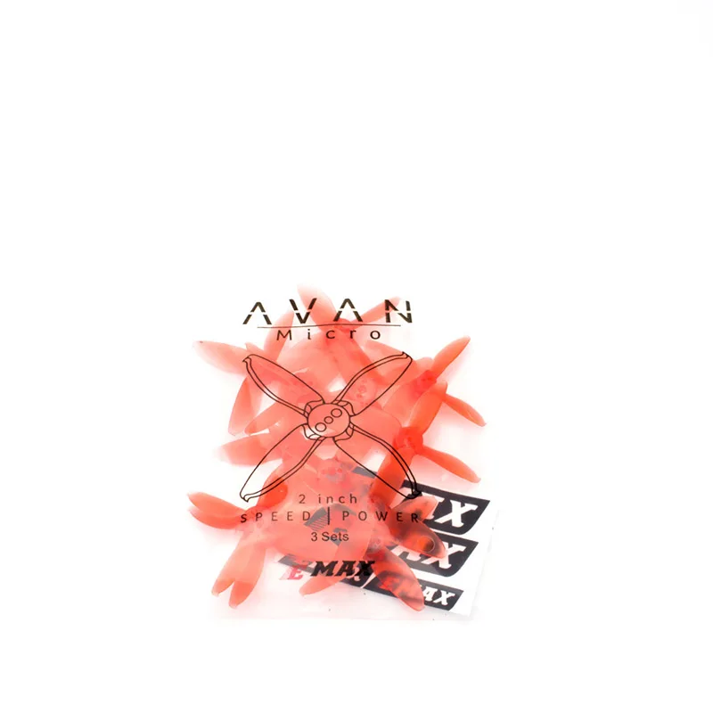 24 шт. Emax AVAN Micro 2-дюймовый CW CCW 4-Лопастной пропеллер реквизит для 1106 4500-6500KV мотор RC