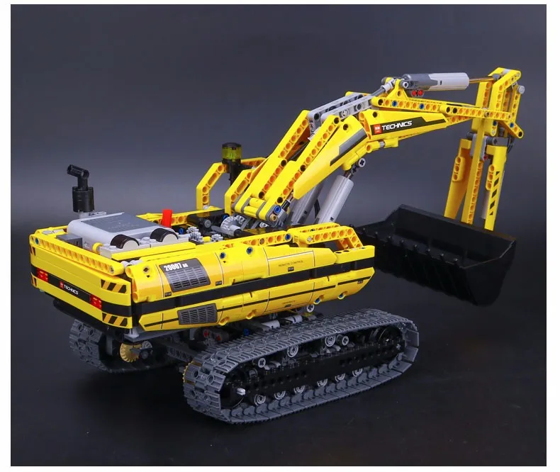 20007 Technic моторизованный экскаватор строительные блоки электродвигатели силовые функции кирпичи игрушки подарок Technic 8043