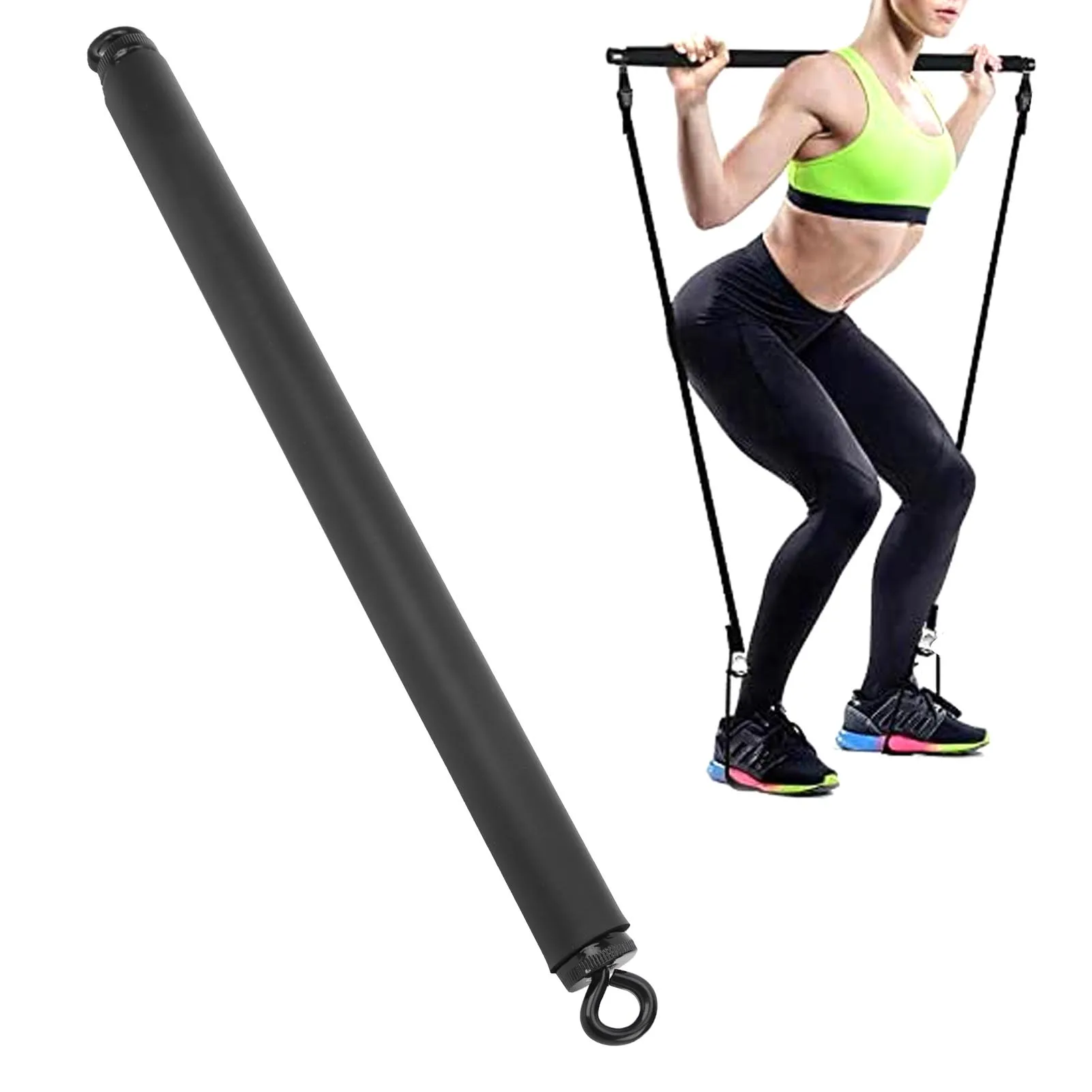

1pc 51cm Pilates Exercise Stick Bar Workout Equipment Home Gym Yoga Exercise Bar Body Building Puller Home Fitness Equipment