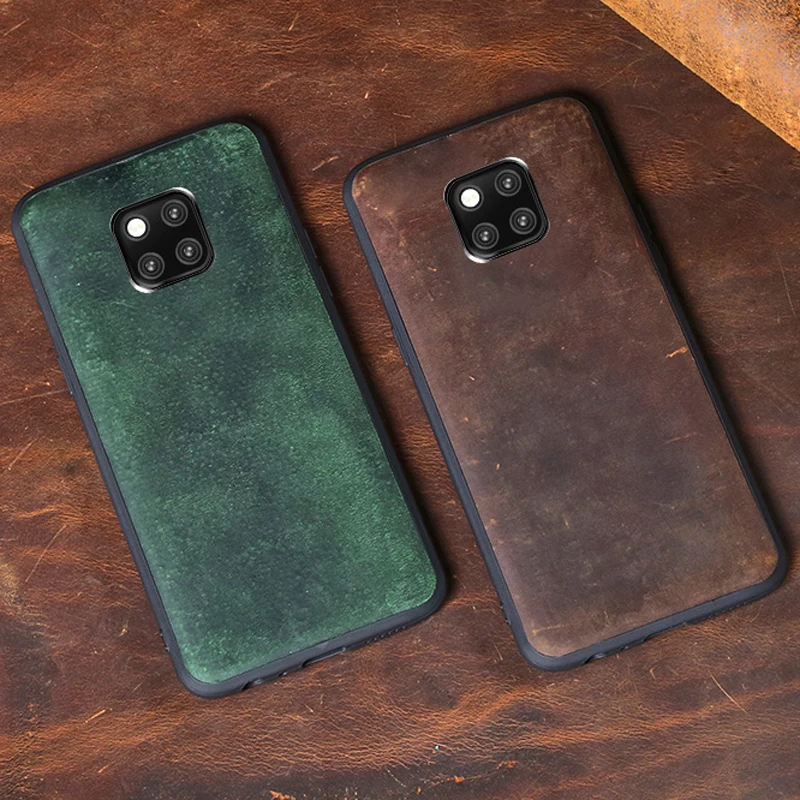 Чехол из воловьей кожи для телефона Huawei Mate 9 10 20 Pro P10 P20 P30 Lite чехол Crazy Horse Honor 8X