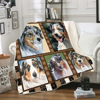 collie 3d printed fleece blanket for beds hiking picnic thick quilt fashionable bedspread sherpa throw blanket