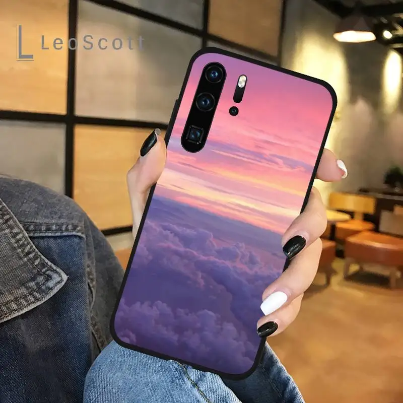 

sky space Sunset Cloud Art Phone Cases For Huawei honor Mate P 9 10 20 30 40 Pro 10i 7 8 a x Lite nova 5t