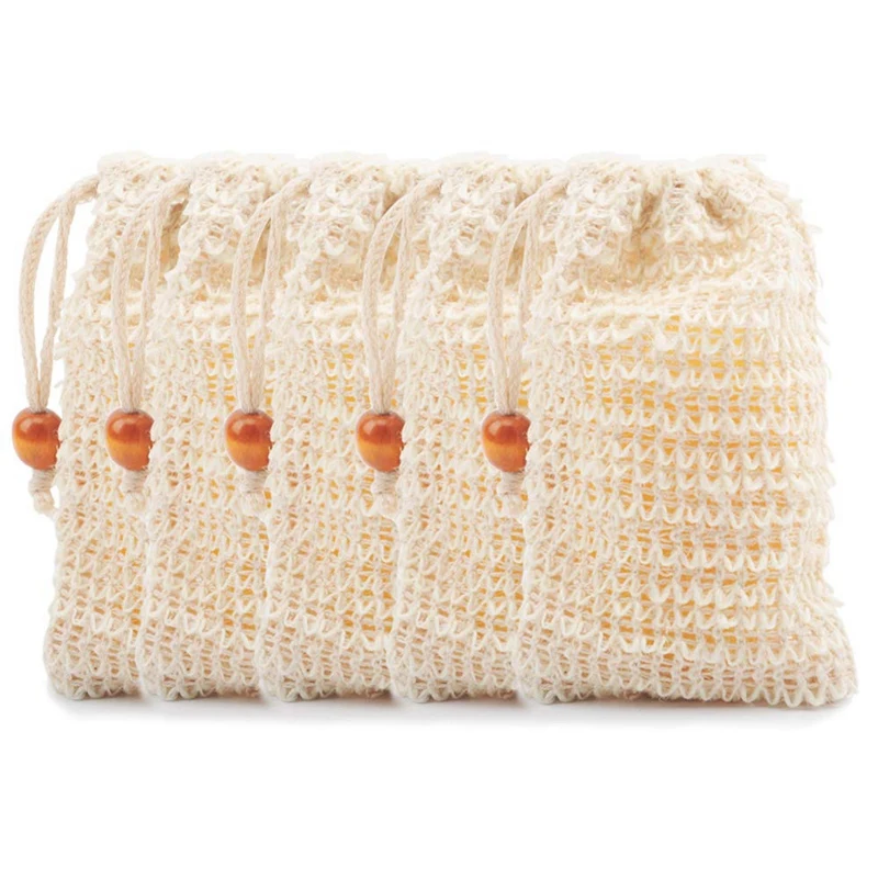 

Soap Bags for Shower 30 Pack Natural Ramie Soap Saver Pouch Homemade Soap Mesh Bag with Drawstring