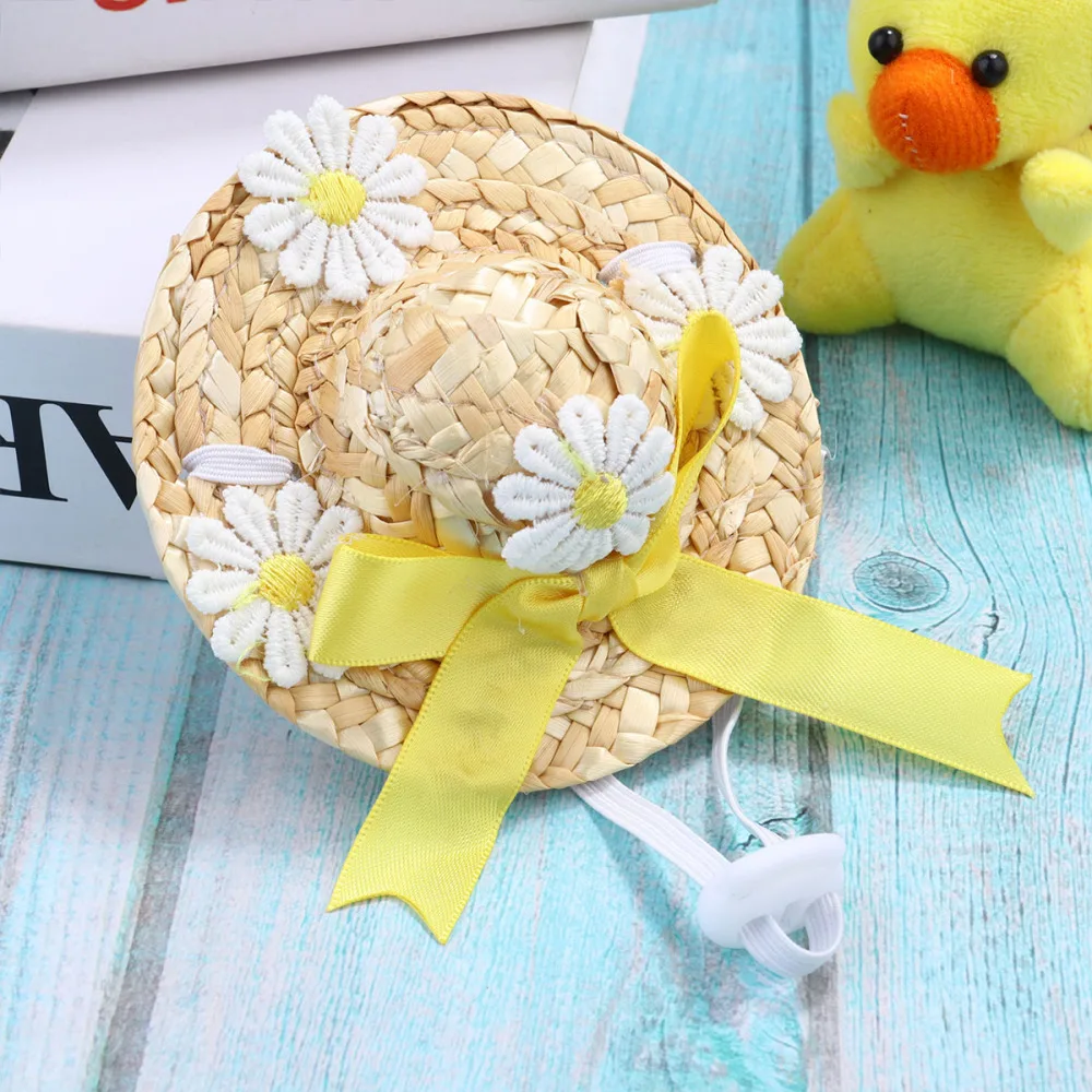 1 шт. Pet соломенная шляпа очаровательные нежные кошка Солнцезащитная для домашних