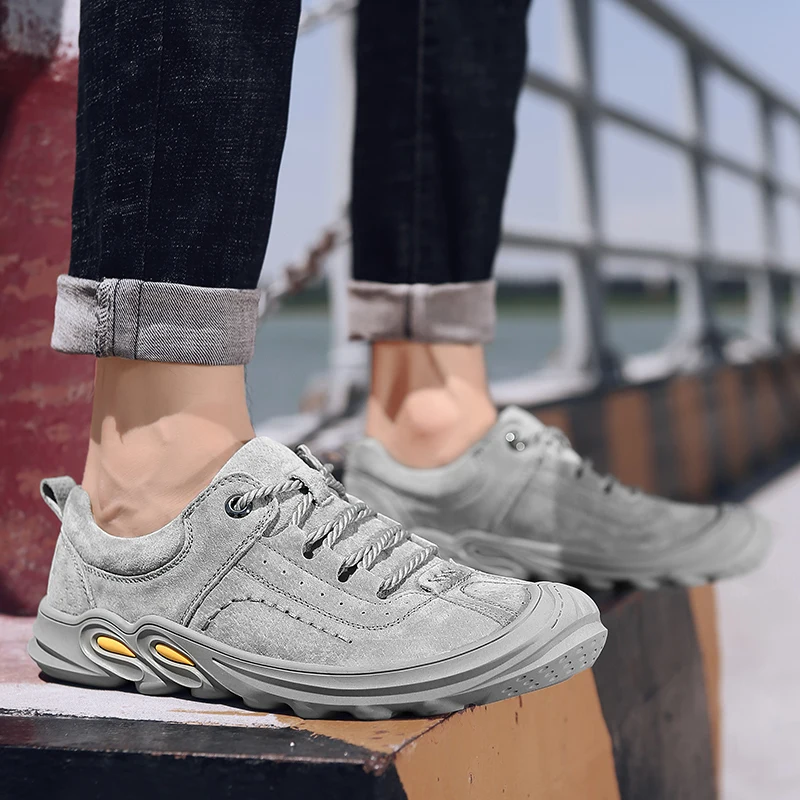 Fashion Men Sneakers for Casual Shoes genuine leather Breathable Lace up Mens cow Leather chaussure homme |