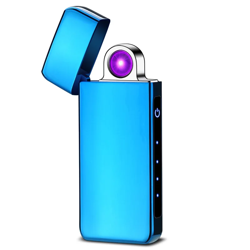 Новая креативная вращающаяся зажигалка с аркой для сигарет Usb зарядка металлические ветрозащитные зажигалки импульсная плазменная Зажигалка гаджеты для мужчин - Цвет: 2