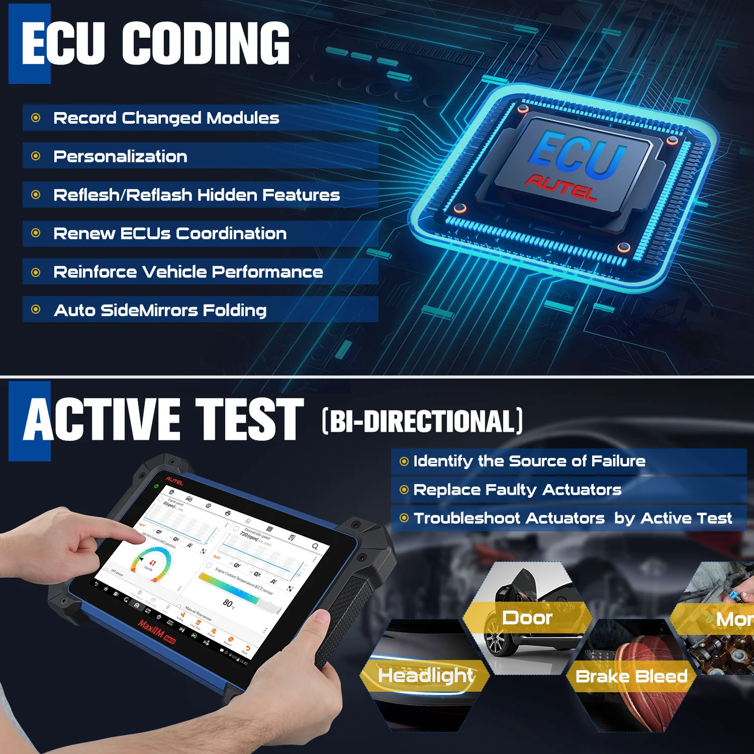 Autel MaxiIM IM608 Pro с IMMO XP400Pro OBDII Автомобильный диагностический инструмент OBD2 все