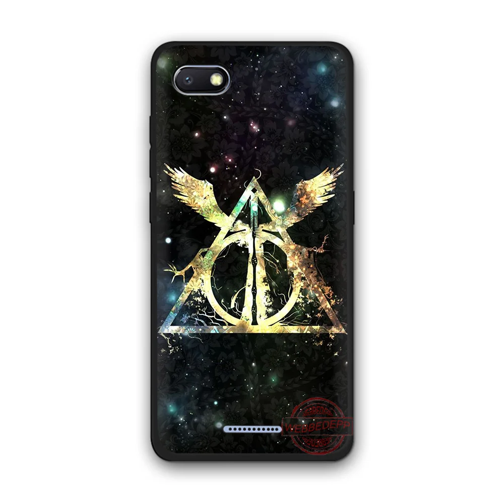 WEBBEDEPP Deathly Hallows Logo Fashion Soft Silicone Phone Case for Redmi Note 6Pro 7Pro 4A 4X 5 5A 6A 8A 7 S2 note 8 |