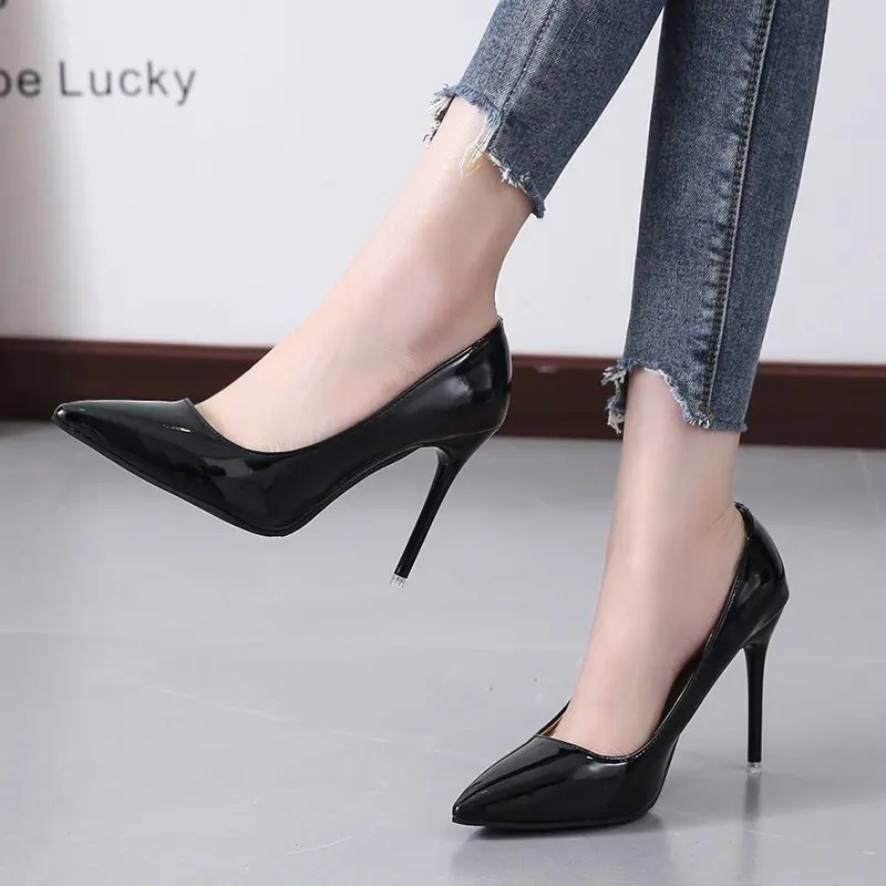 

NEW Arrival 2021 Spring and Autumn Trend Hot Style Ladies Single Shoes Versatile and Comfortable Ladies Pointed High Heels Size