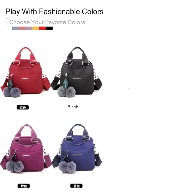 Women Backpack Female Hairball New Shoulder Bag Multi-purpose Casual Fashion Ladies Small Backpack Travel Bag For Girls Backpack