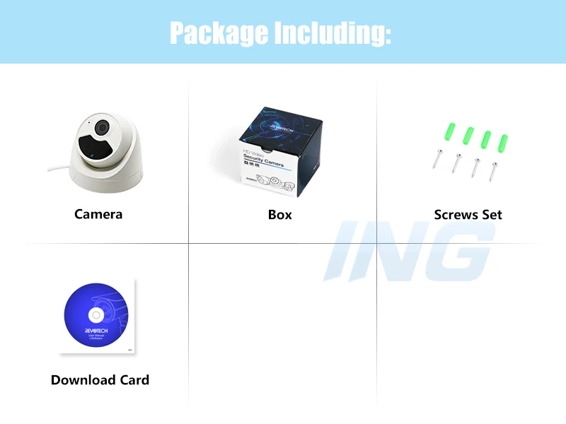Домашняя ip камера HD H.265 3 Мп 1296P/1080P 2 светодиодных блока инфракрасная ночного
