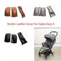 new pu leather covers for cybex eezy s stroller armrest protective case cover pram bumper baby carriage handles accessories