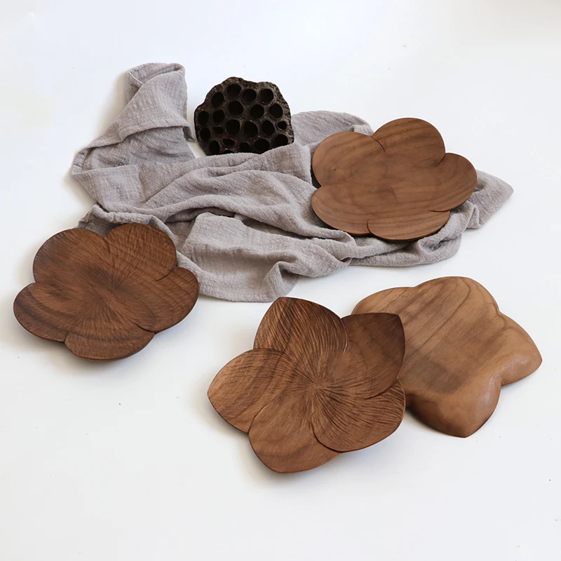 

Black walnut plate tea tray pot bearing cake snack plate wooden creative Japanese fruit plate