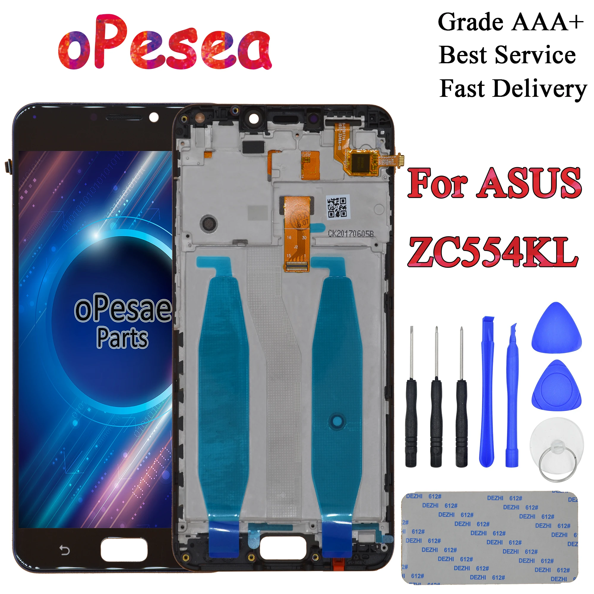 OPesea 5,5 ''для Asus Zenfone 4 Max ZC554KL ЖК-дисплей панель сенсорный экран дигитайзер стекло сенсор сборка с рамкой