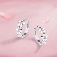 new 925 sterling silver earrings small flower round earrings feminine charm jewelry gifts