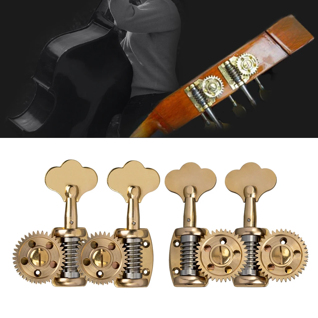 

4pcs 4/4 & 3/4 Bass Tuning Pegs Machine Heads Bass Replacement Parts