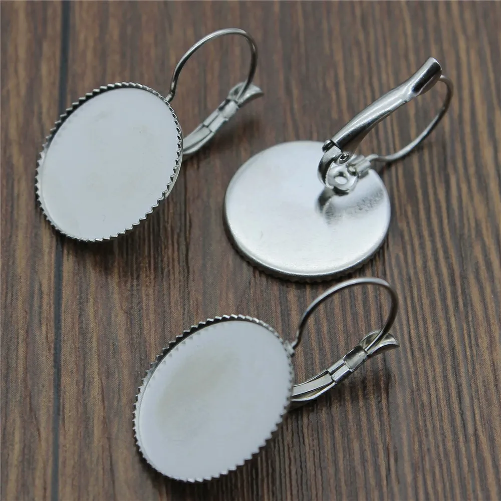 

Pendants for jewelry wholesale 18mm Round earring setting 5pcs