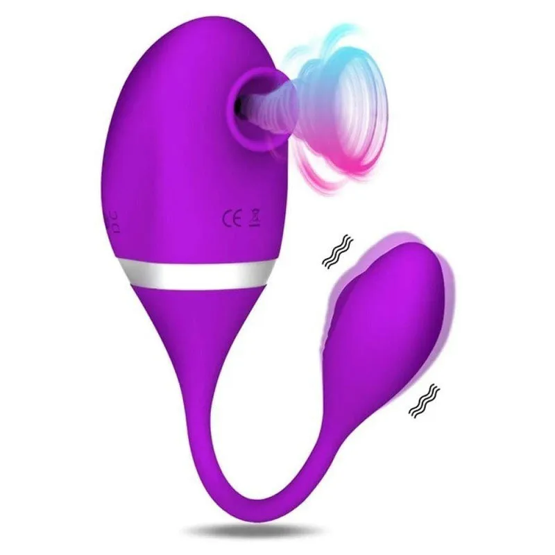 

2 in 1 G-spot Nipples Sucker Stimulator 10 Vibration Clit Sucking Vibrator with Vibrating Egg Adult Sex Toys for Women Couples