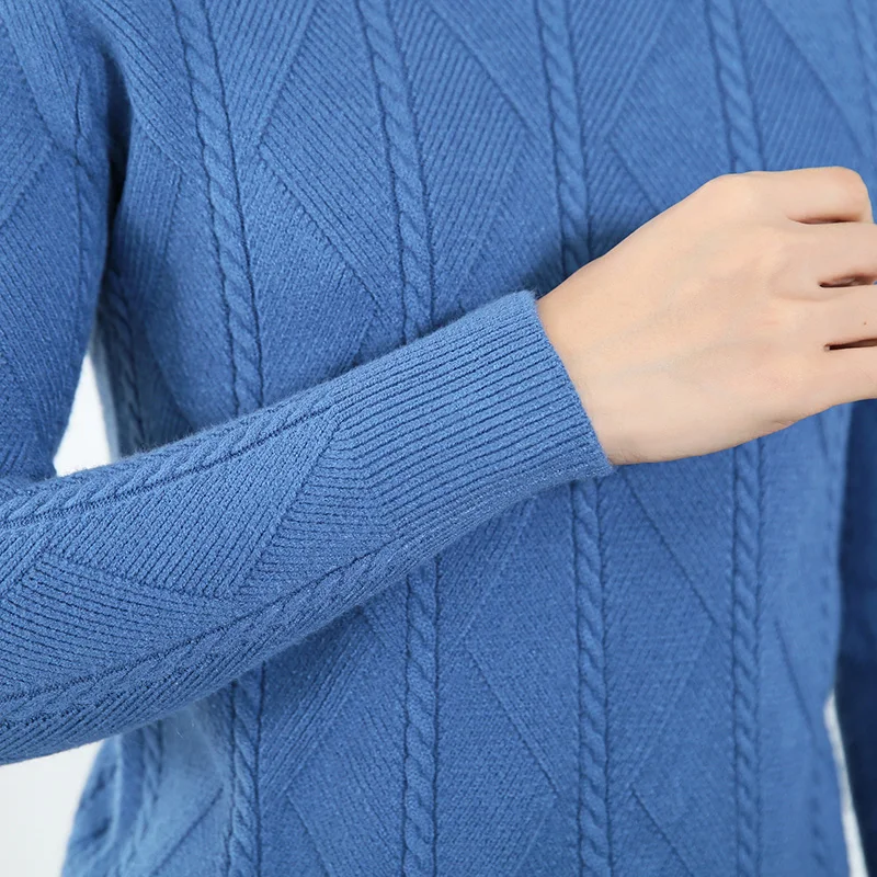 Sparsil Men Winter 100% Cashmere Sweater O-Neck Full Sleeve Twist Knitted Pullovers Autumn Warm Wool Boys Thicken Jumpers | Мужская