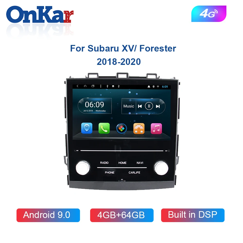 Автомобильное радио ONKAR Android 8 1 для Subaru XV Forester/ Impreza2018 2019 RAM 4 Гб ROM 64 Встроенный DSP 4G SIM