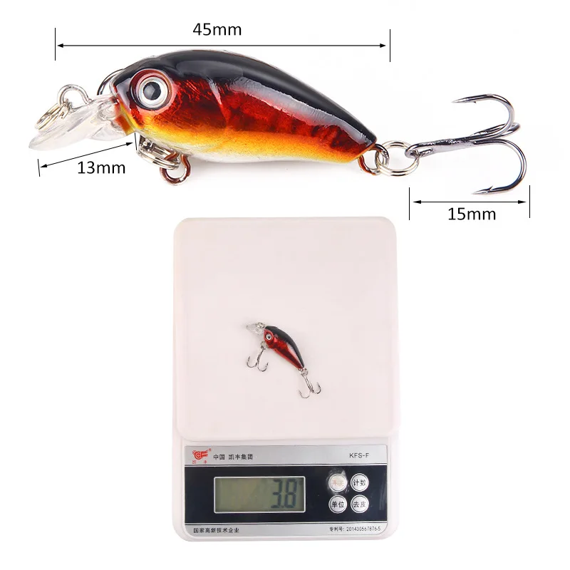1PCS Minnow Fishing Lure 45mm 3.5g Crankbait Hard Bait Artificial Wobbler Bass Japan Fly Carp Striped Bass Fishing Accessories