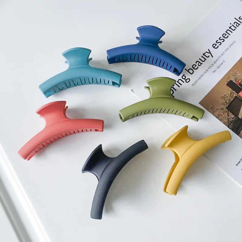 

Fashion Matte Solid Color Crabs Clip Large Plastic Hair Clip Crab Hair Claws Hairpins for Women Girl Hair Accessories Orgament