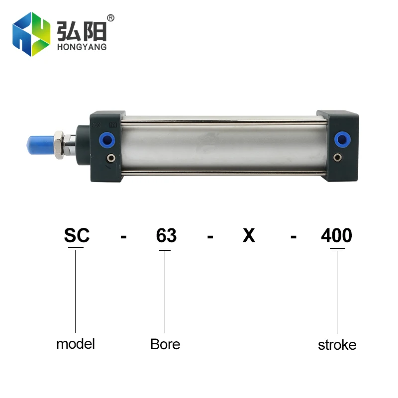 Стандартный цилиндр серии SC63 Алюминиевый воздушный сжатия воздуха ход штока с